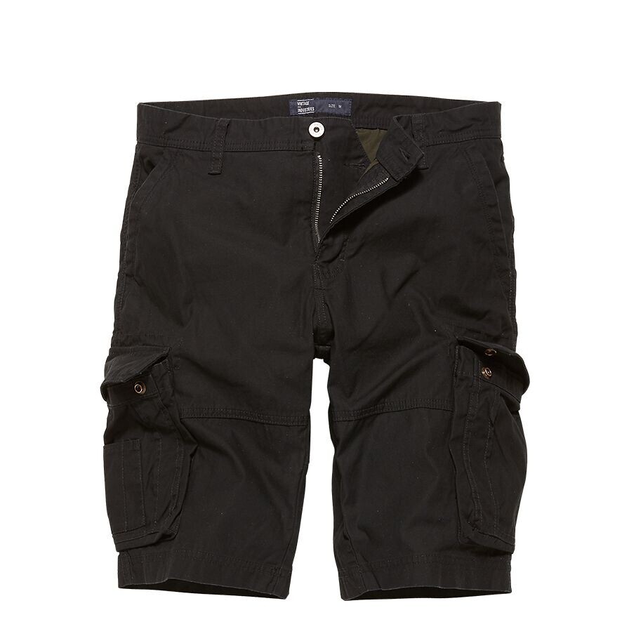 Kraťasy Vintage Industries Rowing - čierne, L