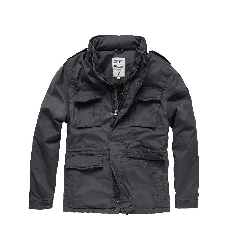 Bunda Vintage Industries Madison - antracitová, 3XL