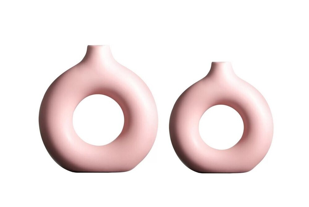 Vase Set Iskandinav Halka - Pink