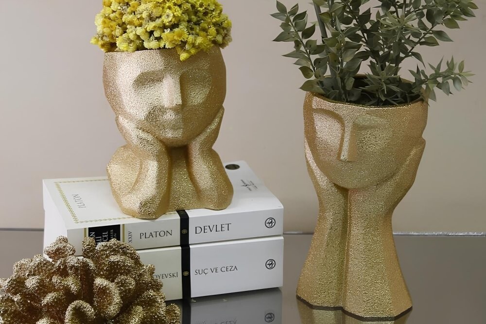 Súprava dekoratívnych kvetináčov (2 kusy) CY0454