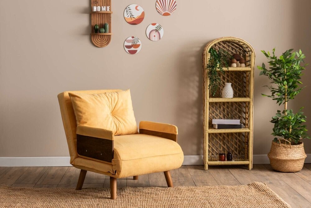 Rozkladacie kreslo Cosmo Single - Mustard