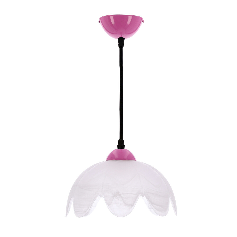 Závesná lampa COLORI malinovo biele tienidlo 1x60W E27 moderné dekoratívne stropné svietidlo do obývačky a kuchyne úsporné