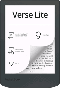 E-book POCKETBOOK 619 Verse Light, Midnight Grey, sivý