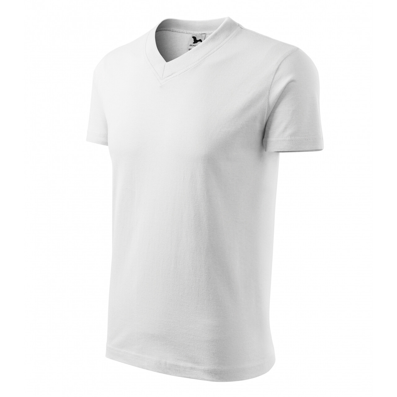 Tričko unisex Malfini V-Neck - biele, XXL