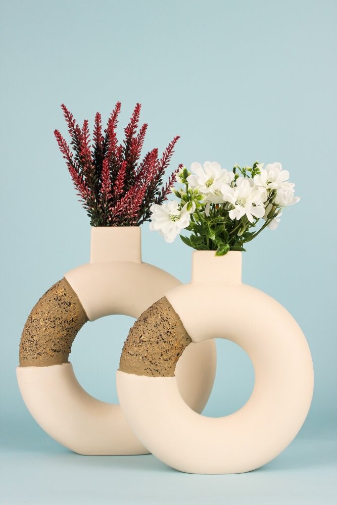 Súprava dekoratívnych kvetináčov (2 kusy) BK010