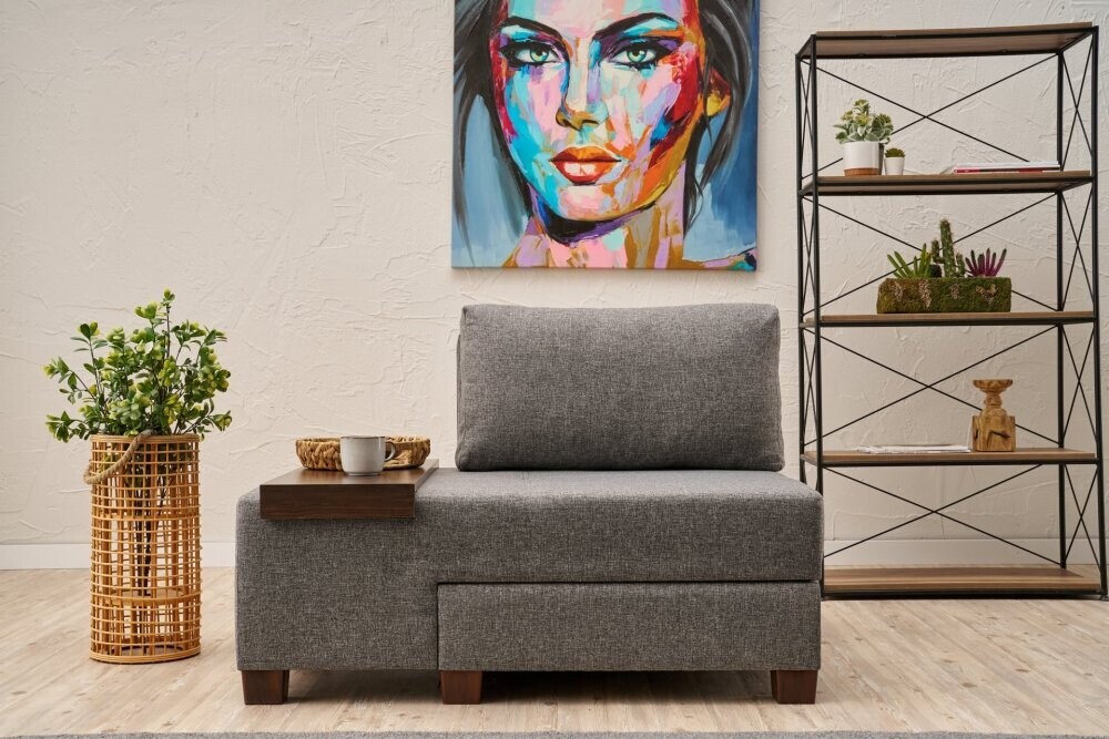 Rozkladacie kreslo Perenna Linen Left - Grey