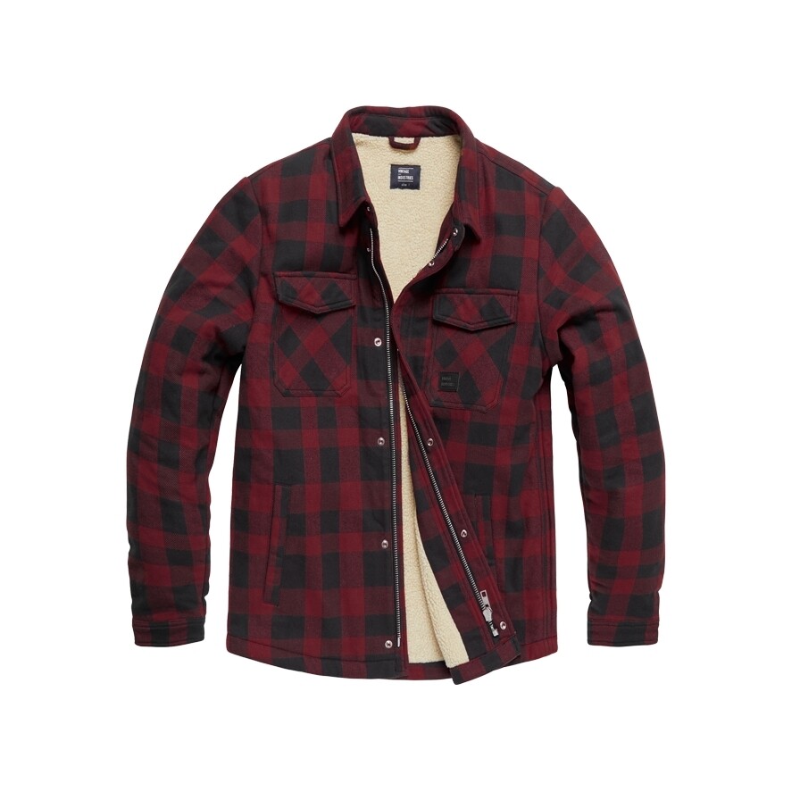 Bunda Vintage Industries Craft Heavyweight Sherpa - červená, XL