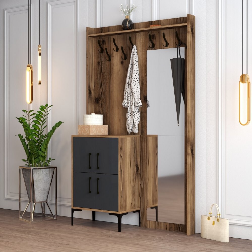 Predsieňová stena Berlin BC - Walnut, Anthracite