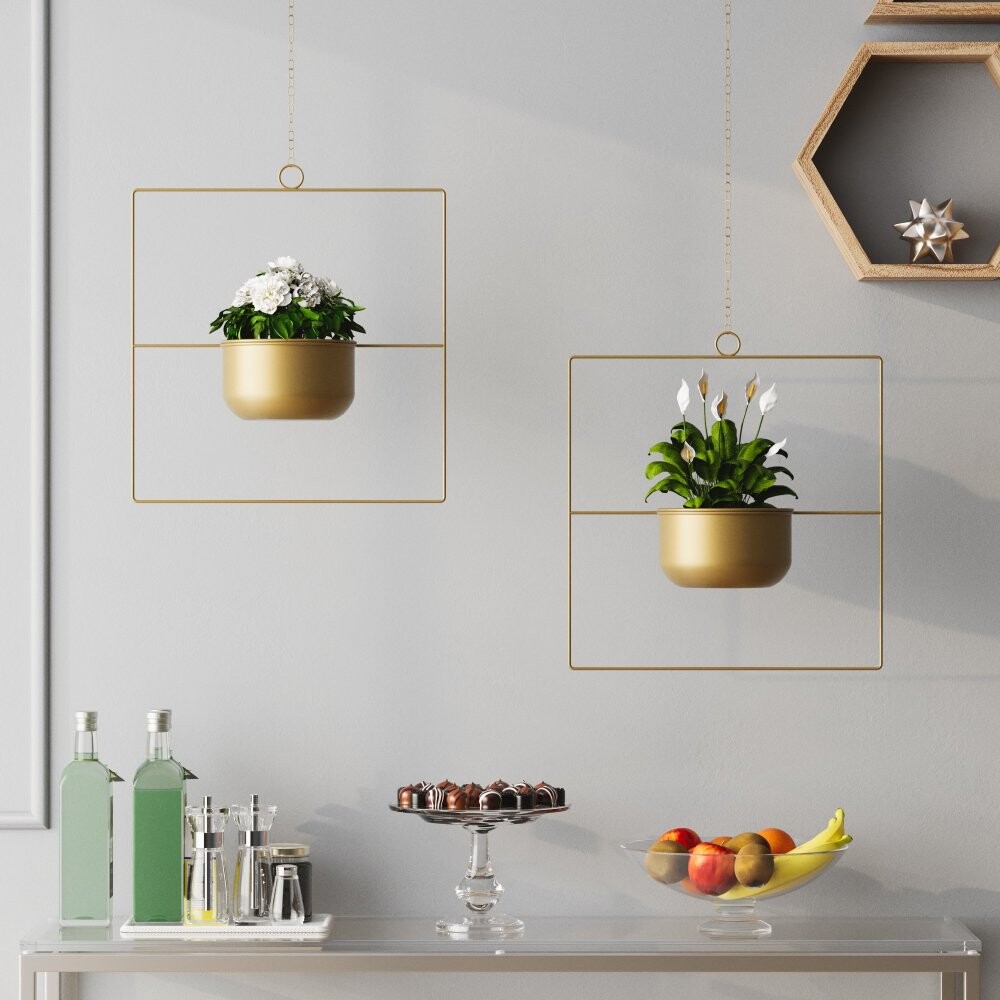 Dekoratívny kvetináč Pandantif - Gold