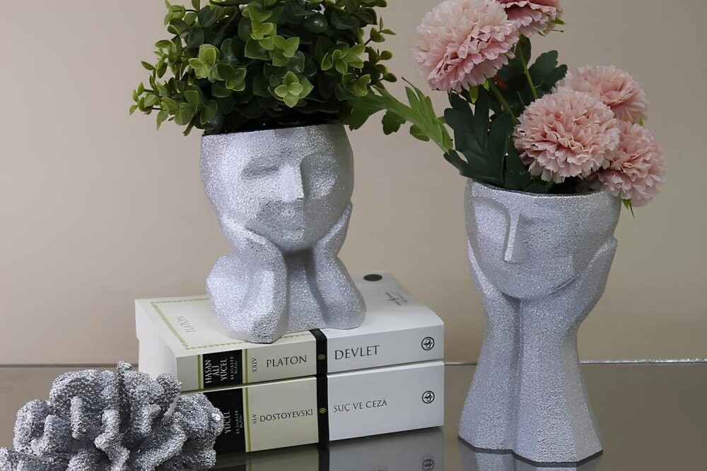 Súprava dekoratívnych kvetináčov (2 kusy) CY0455