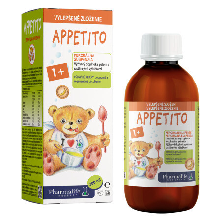 PHARMALIFE Appetito sirup 1+ perorálna suspenzia banánová príchuť 200 ml