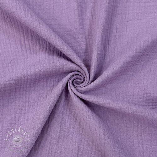 Dvojitá gázovina/mušelín dark lilac