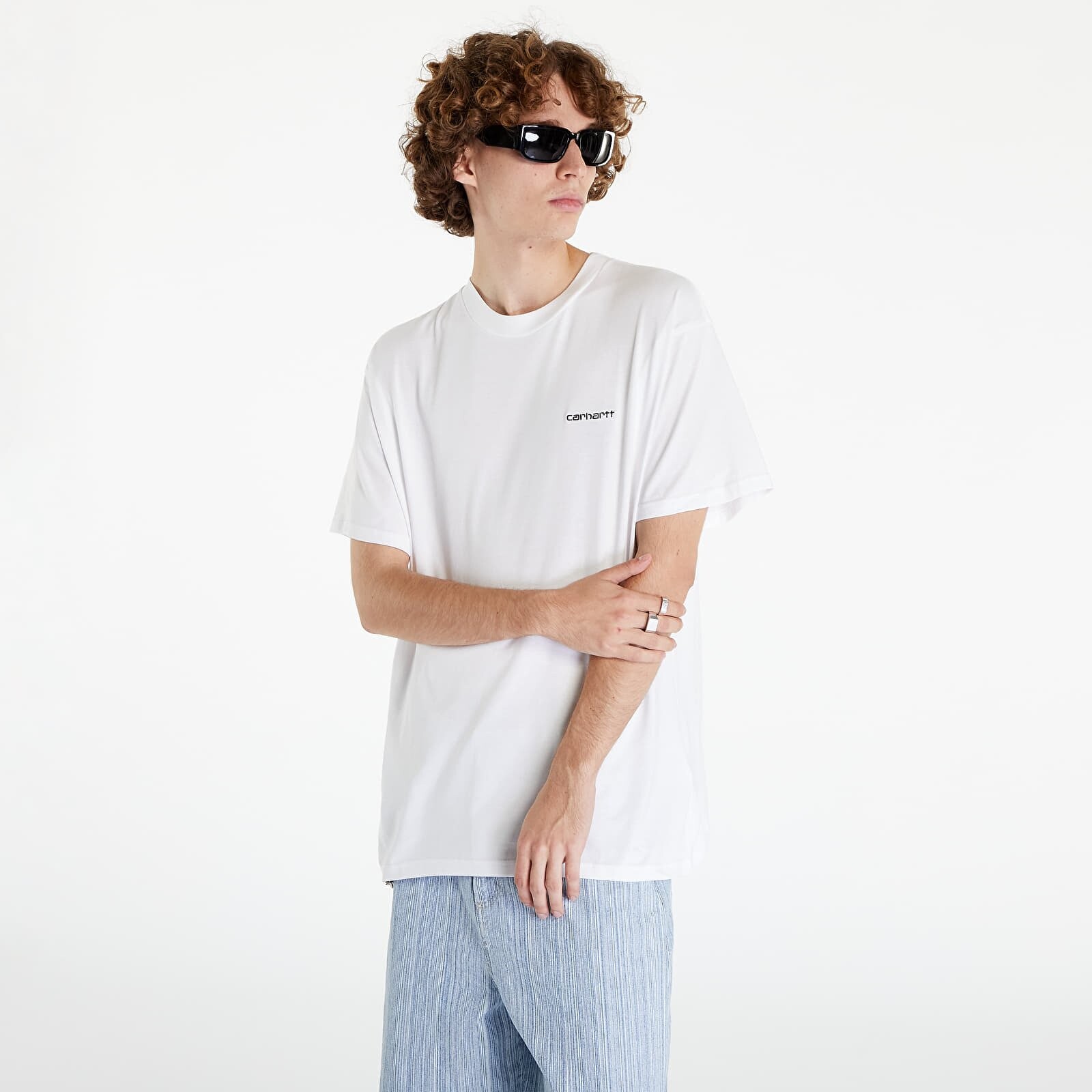 Tričko Carhartt WIP S/S Script Embroidery T-Shirt White XS