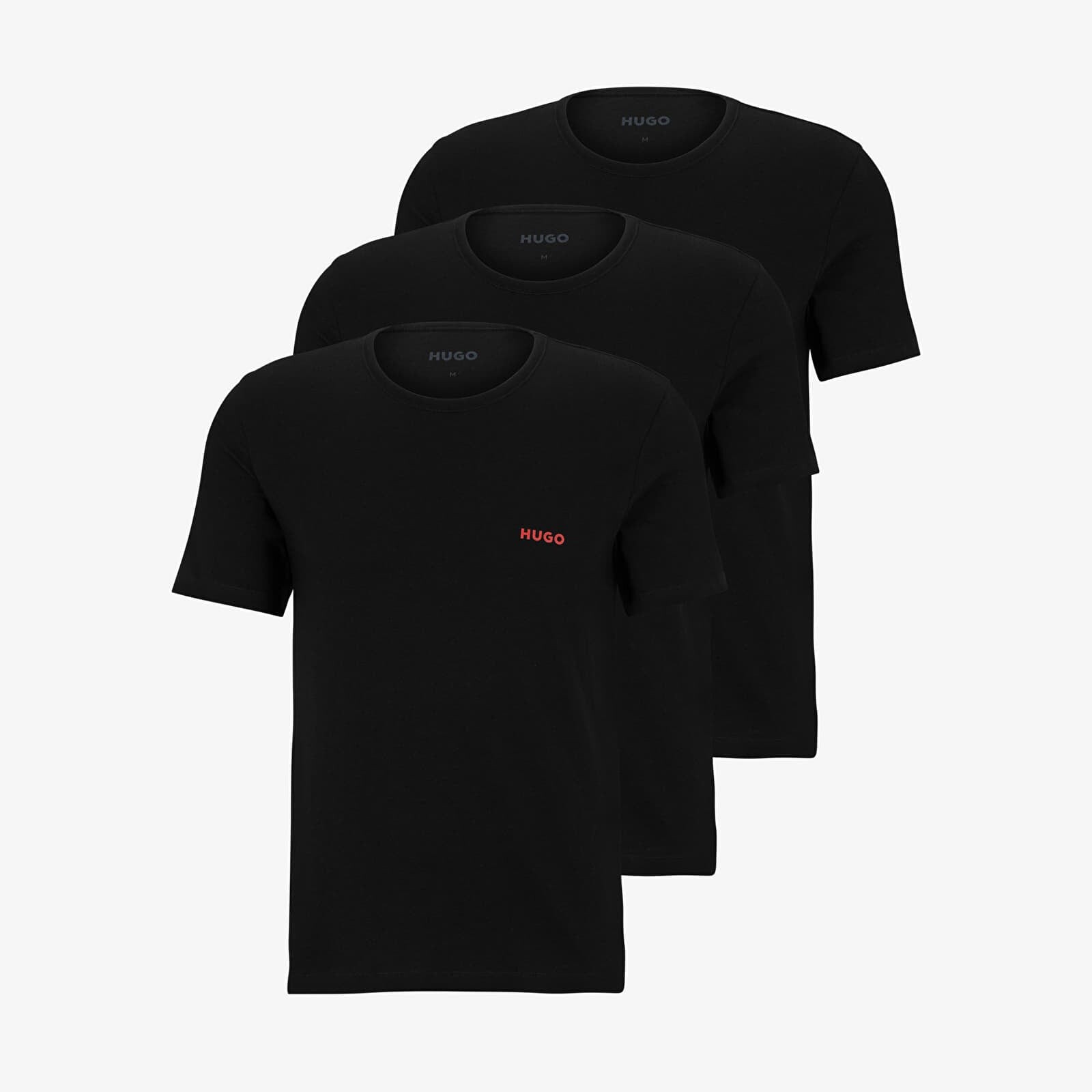 Tričko Hugo Boss Crew Neck Cotton T-Shirt 3-Pack Black M