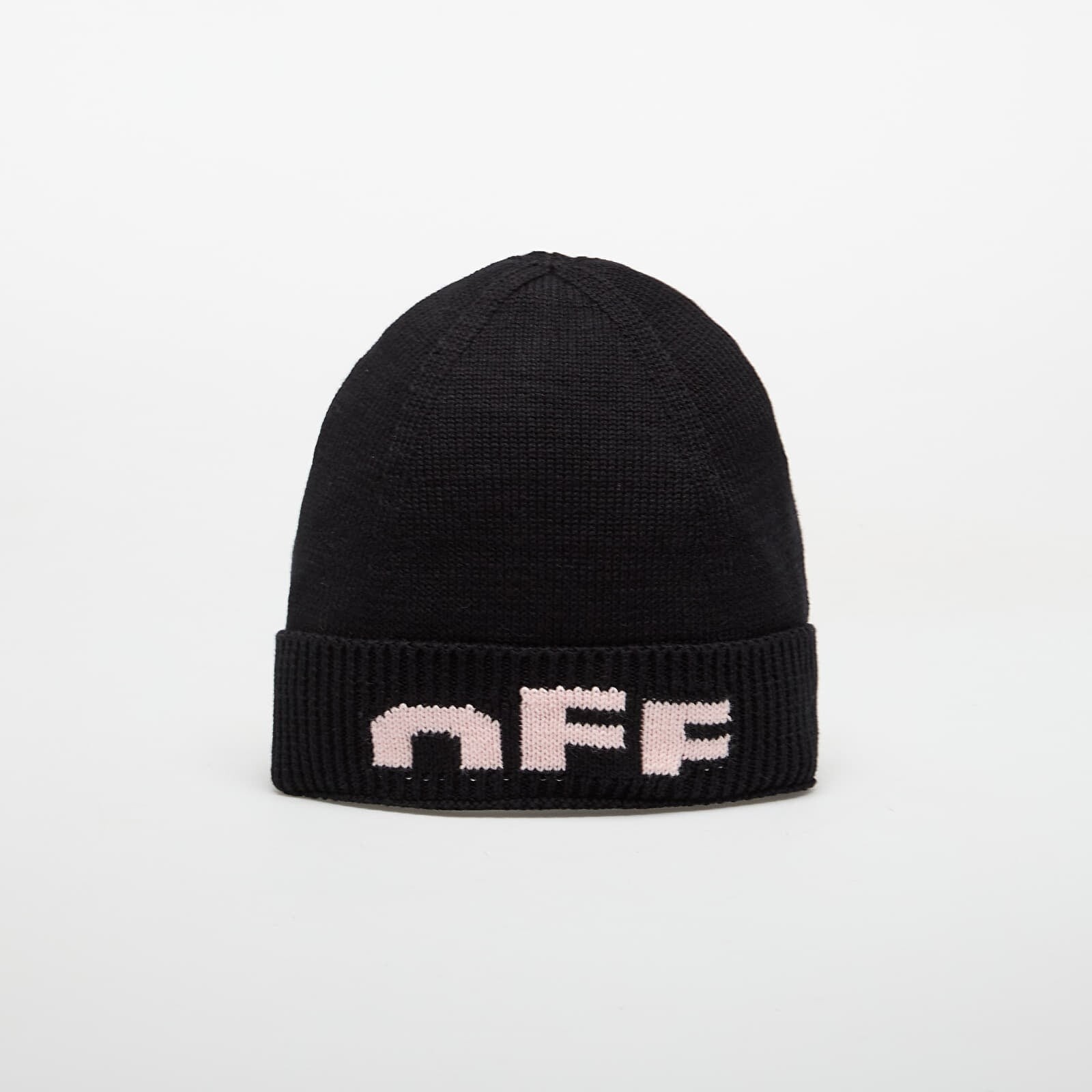 Čiapka OFF-WHITE KIDS Type Logo Beanie Black/ Soft Pink II