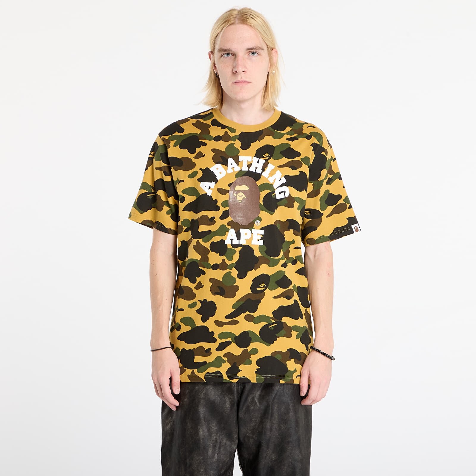 Tričko A BATHING APE 1St Camo College Tee UNISEX Yellow L