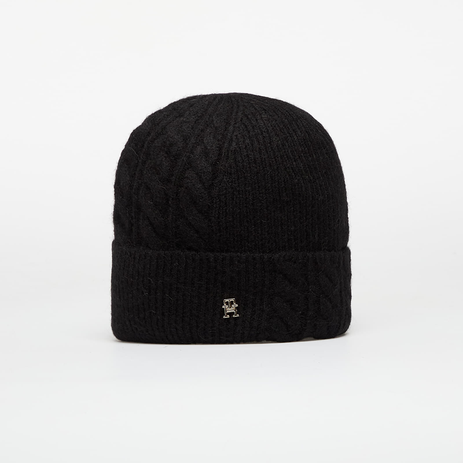 Čiapka Tommy Hilfiger Elevated Chic Fluffy Beanie Black Universal