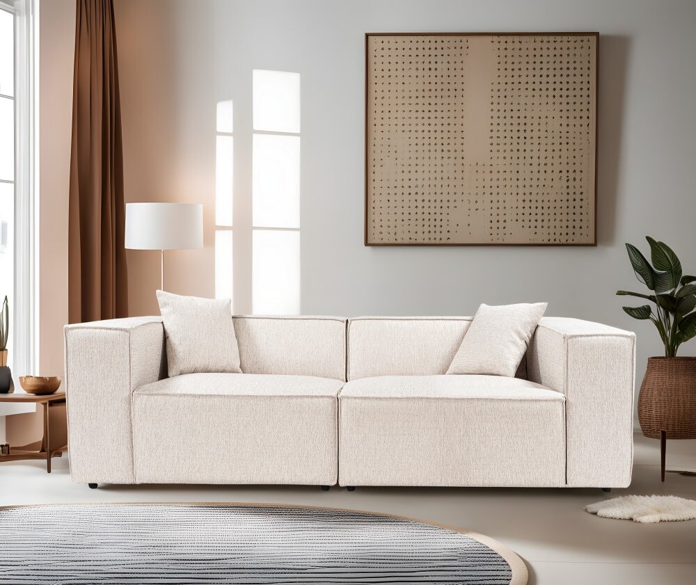 Dvojmiestna pohovka Lora 2 Seater - Light Brown