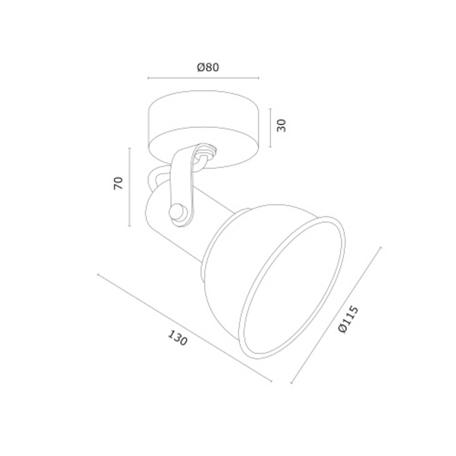 Nástenné svetlo Trogir, béžové, Ø 11,5 cm, kov