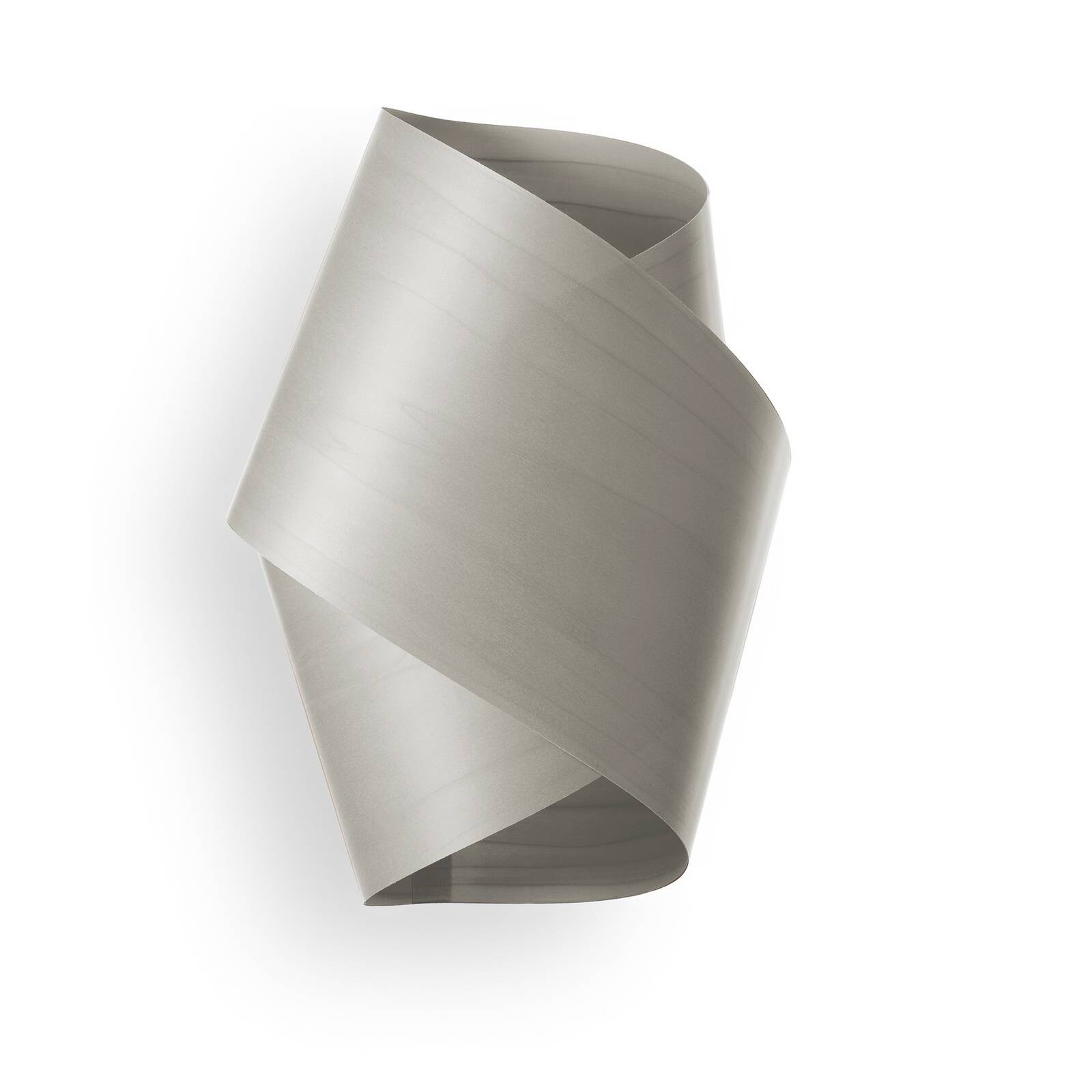 LZF nástenné svetlo Orbit, sivá, šírka 19 cm, drevo