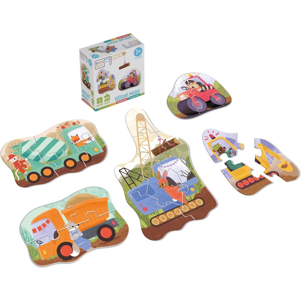 EFKO KukiKuk – Veeeľké puzzle Stavebné stroje