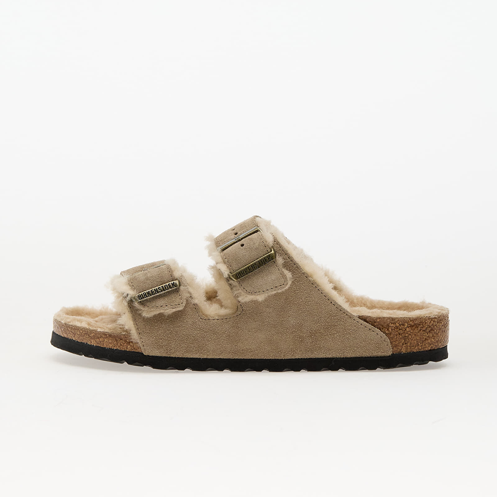 Tenisky Birkenstock Arizona Shearling Suede Leather/ Fur Taupe EUR 45
