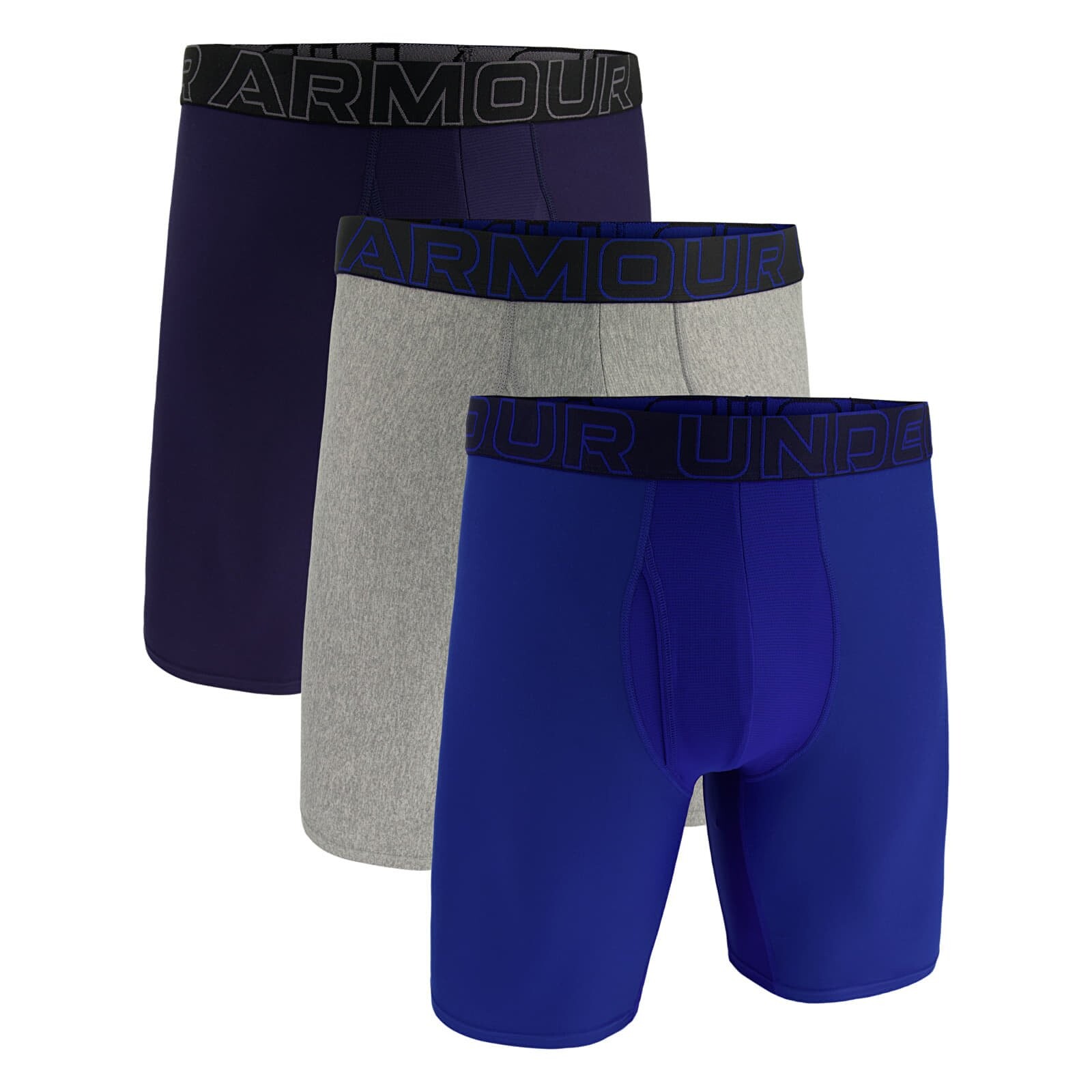 Boxerky Under Armour M Perf Tech 9in 3-Pack Blue S