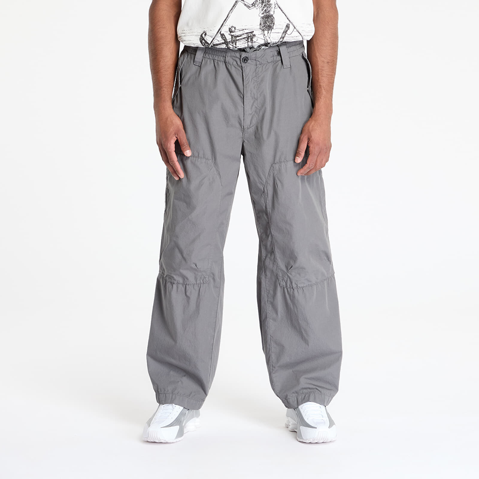 Kalhoty C.P. Company Cotton Rip Stop Loose Pants Smoked Pearl 52