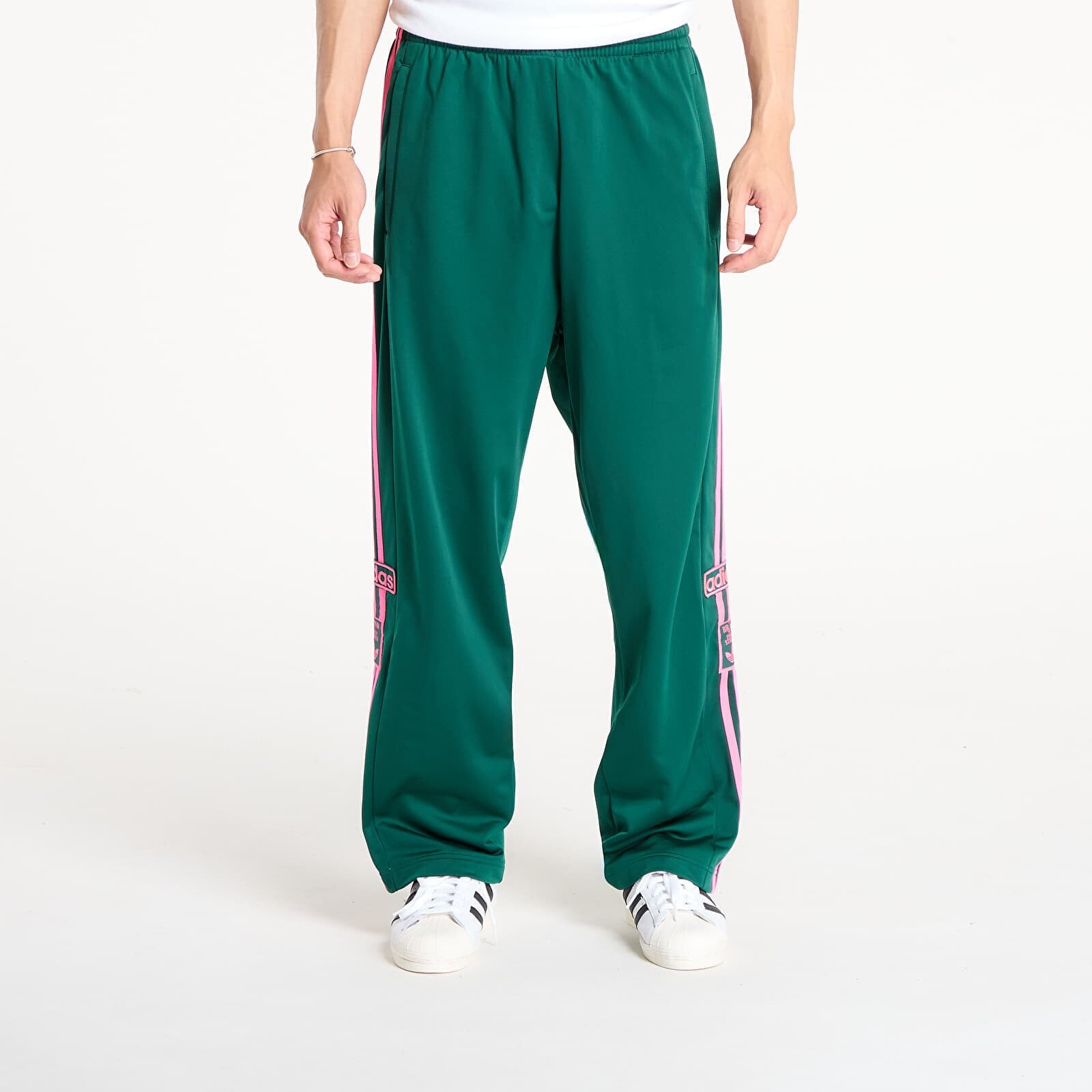 Kalhoty adidas Originals Adibreak Tracksuit Bottoms Collegiate Green/ Lucid Pink L