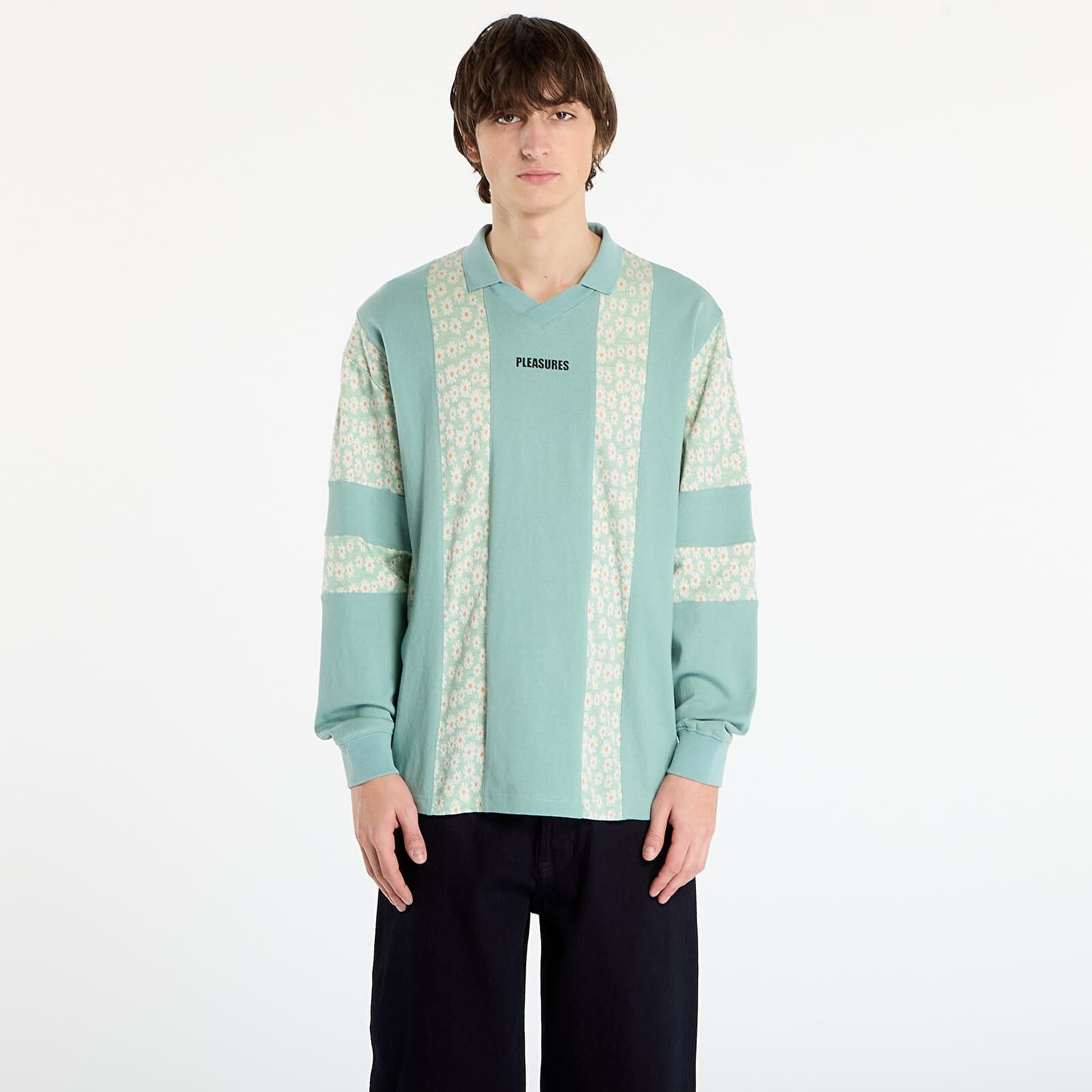 Tričko PLEASURES Sounds Rugby Polo Matcha M