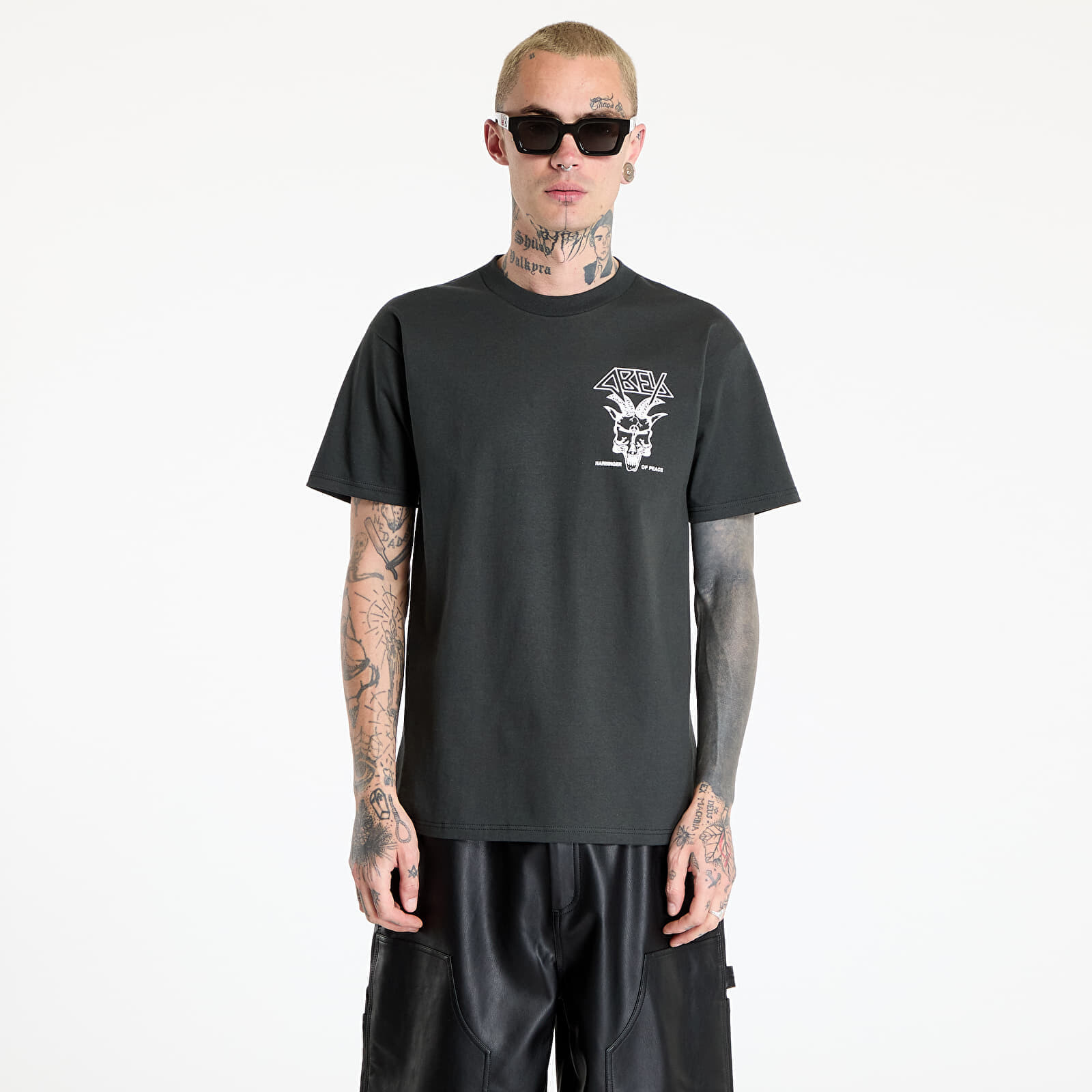 Tričko OBEY Harbinger Of Peace T-Shirt Vintage Black M