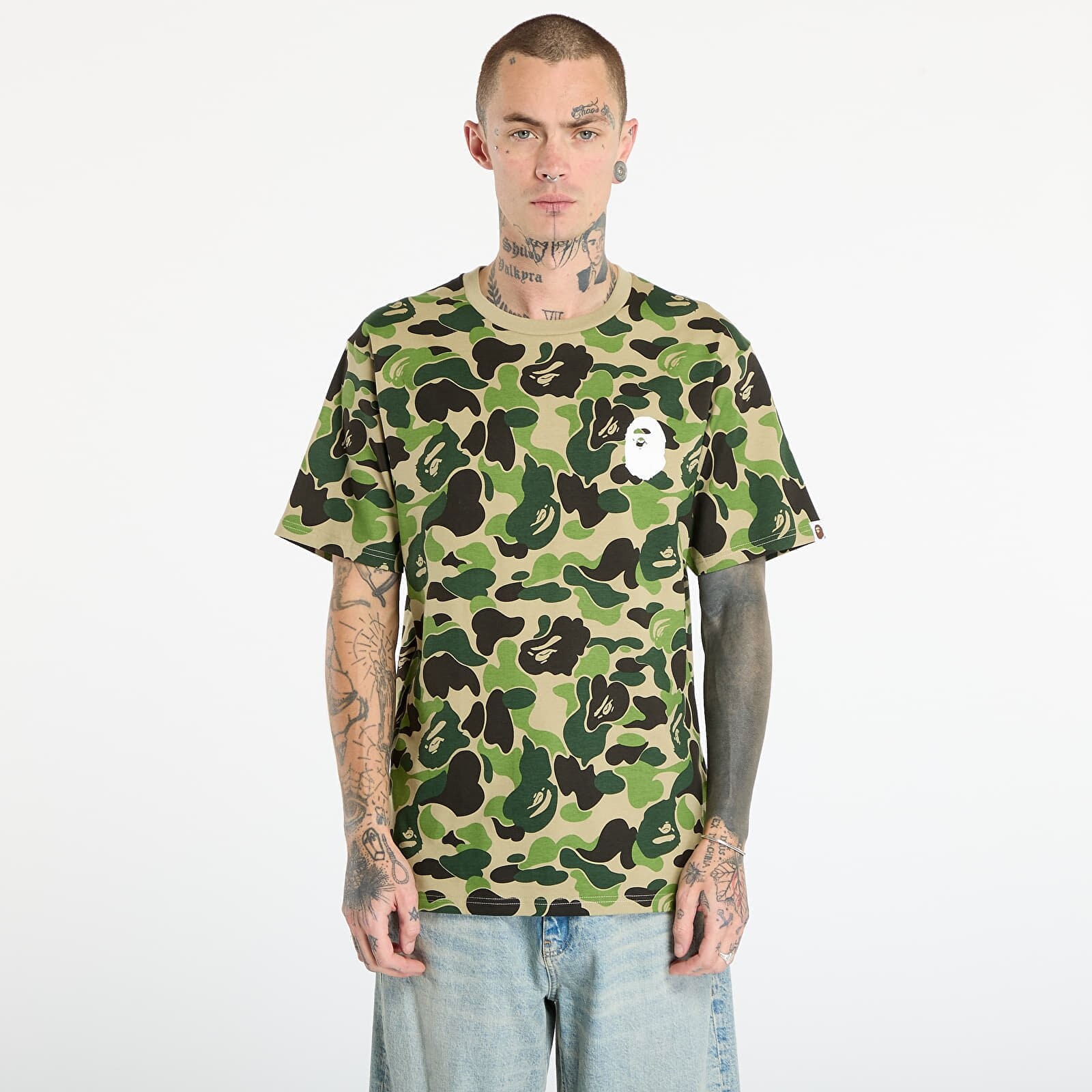 Tričko A BATHING APE Abc Camo Asnka Tee UNISEX Green S
