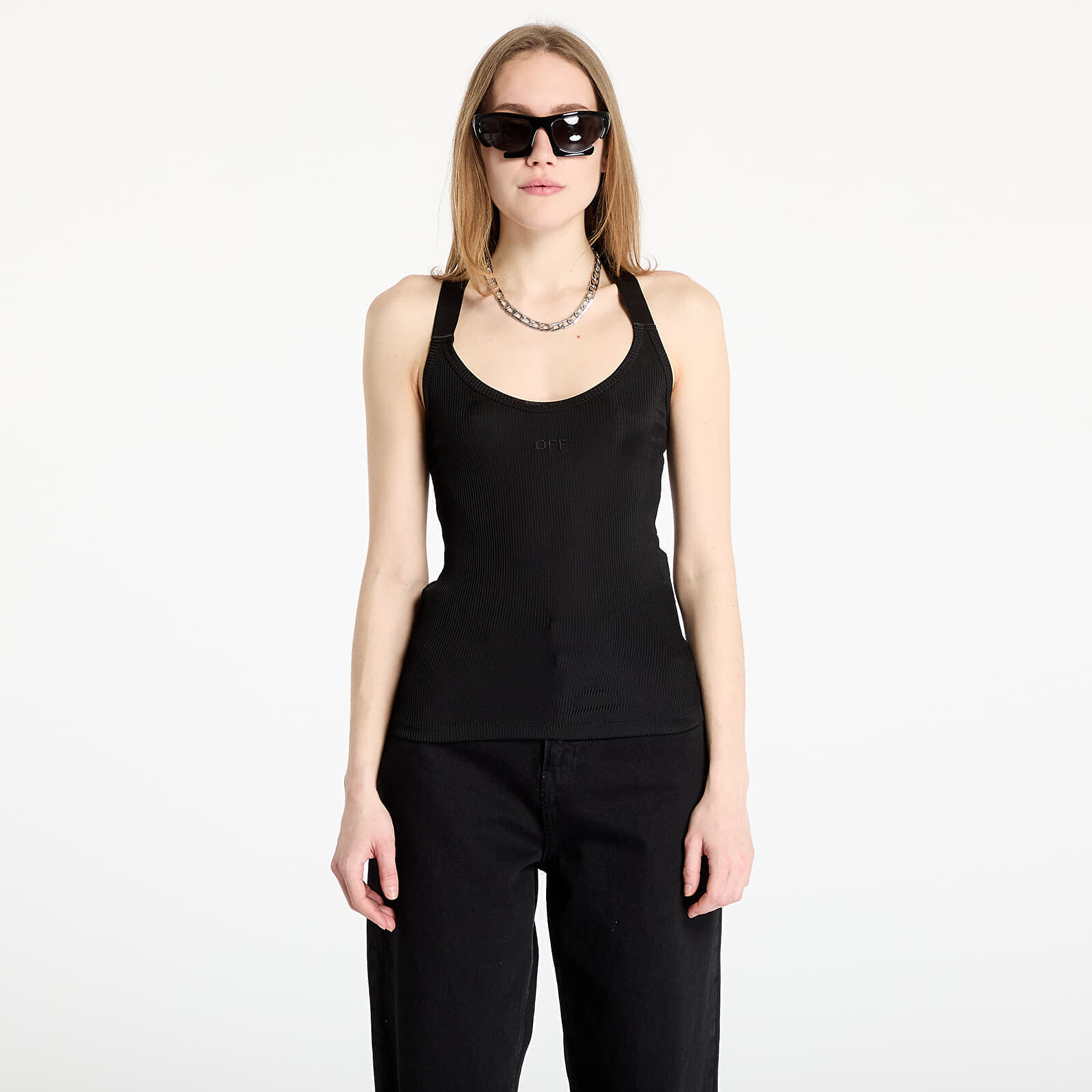 Off-White Light Rib Alla Top Black/ Black M
