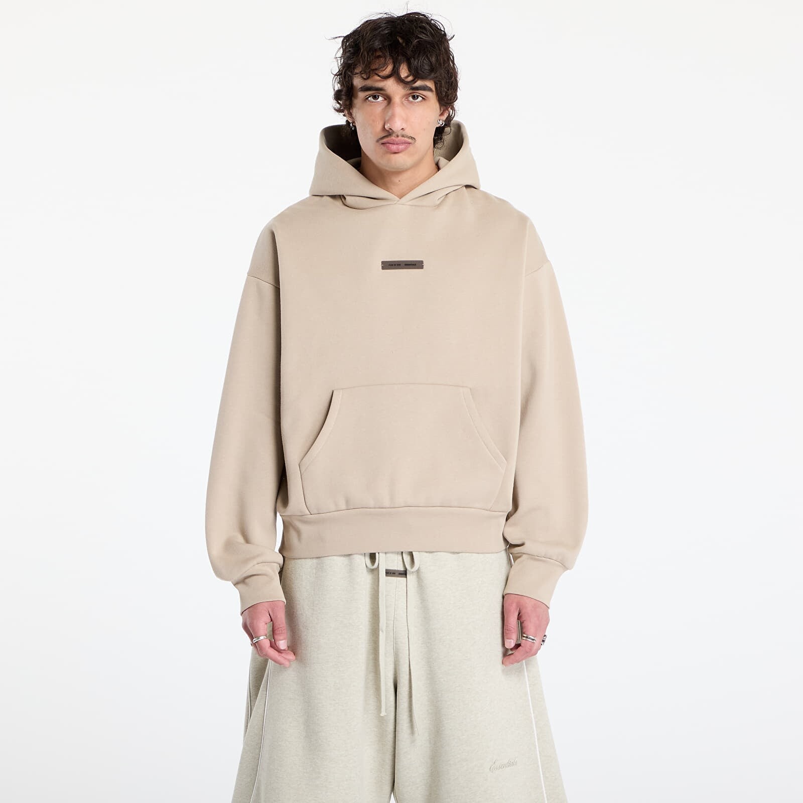 Mikina Fear of God Essentials Classic Hoodie Timber XL