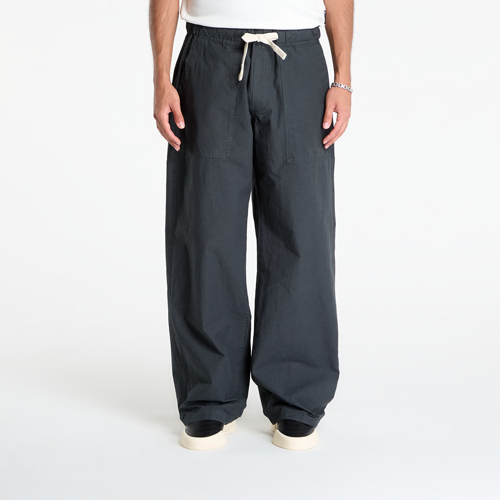 Kalhoty Palm Angels Curved Logo Loose Pants Vintage Vintage Black/ Black S