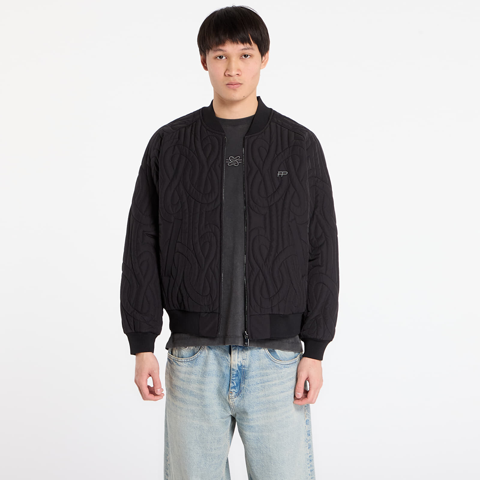 Bunda Filling Pieces Bomber Quilted Black XL