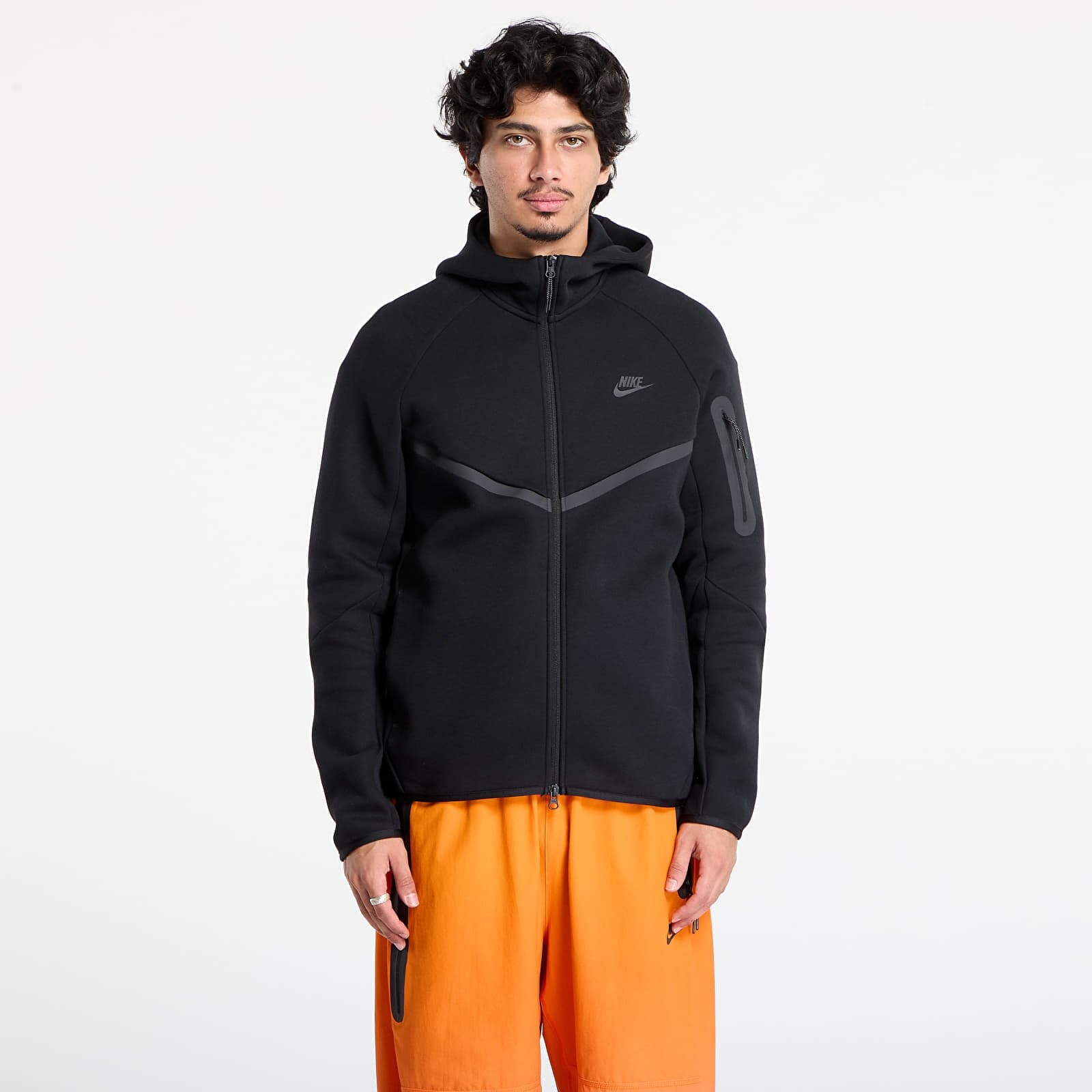 Mikina Nike Tech Men's Fleece Windrunner Full-Zip Jacket Black/ Black S