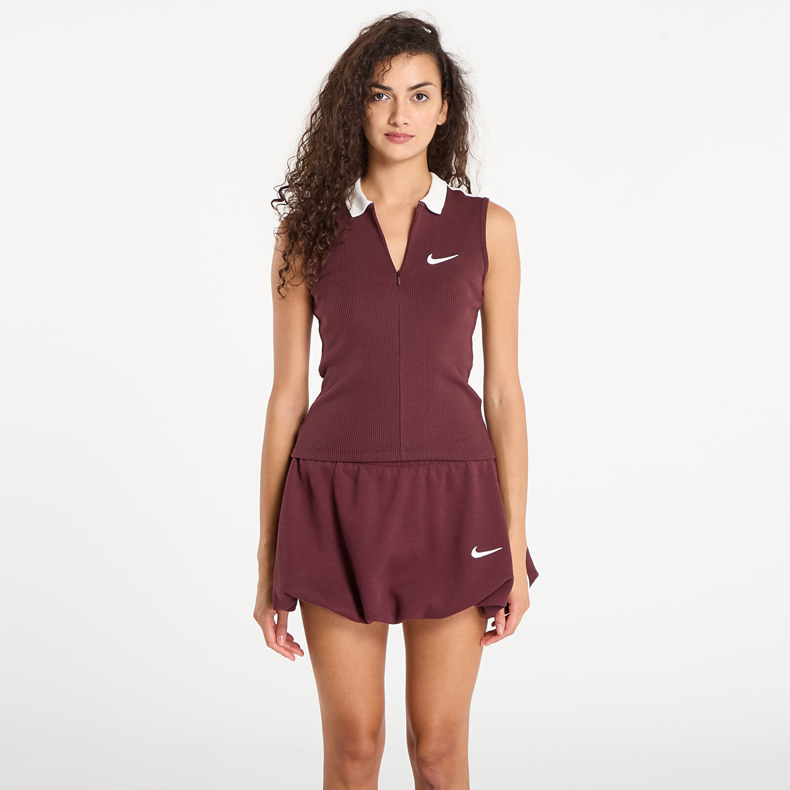 Tielko Nike W Fitted Tank Burgundy Crush/ Sail L
