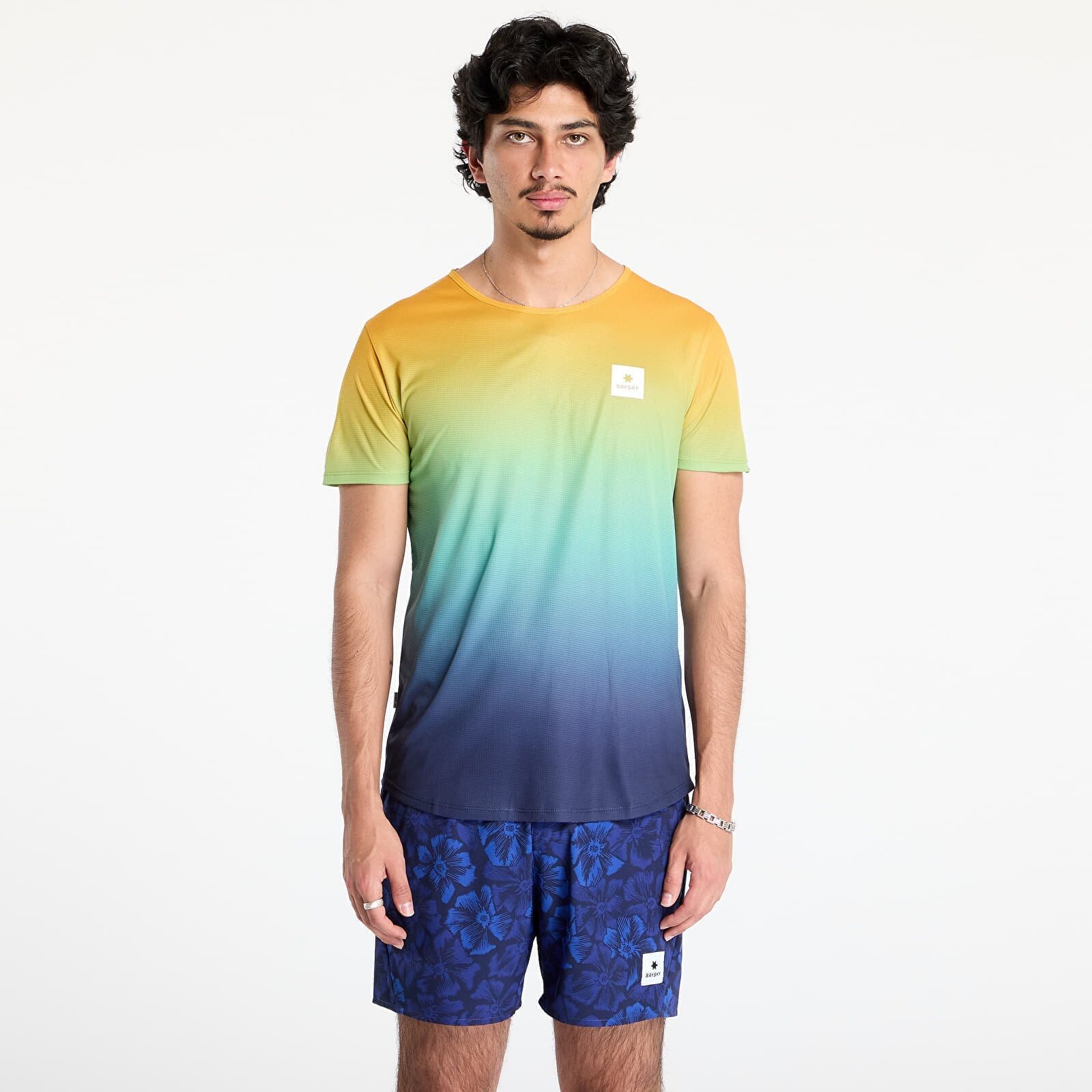 Tričko SAYSKY Drip Dye Flow T-Shirt Blue Aop M