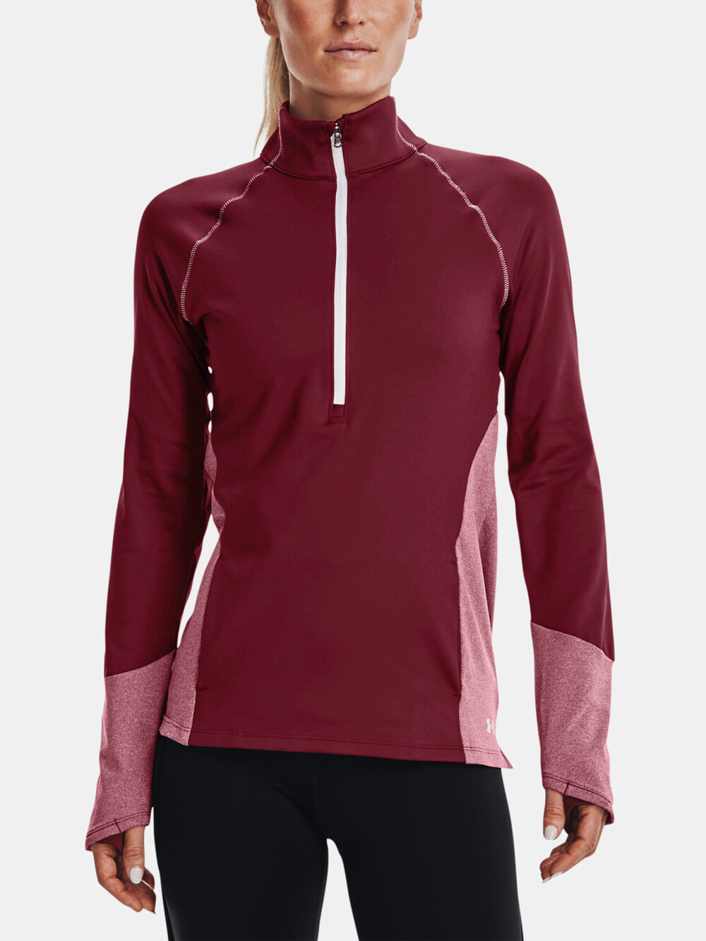 Mikina Under Armour UA ColdGear 1/2 Zips-RED