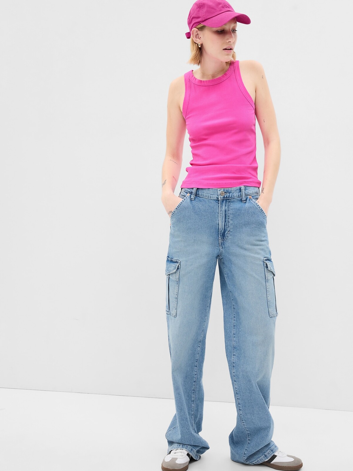 Športové topy pre ženy GAP - ružová