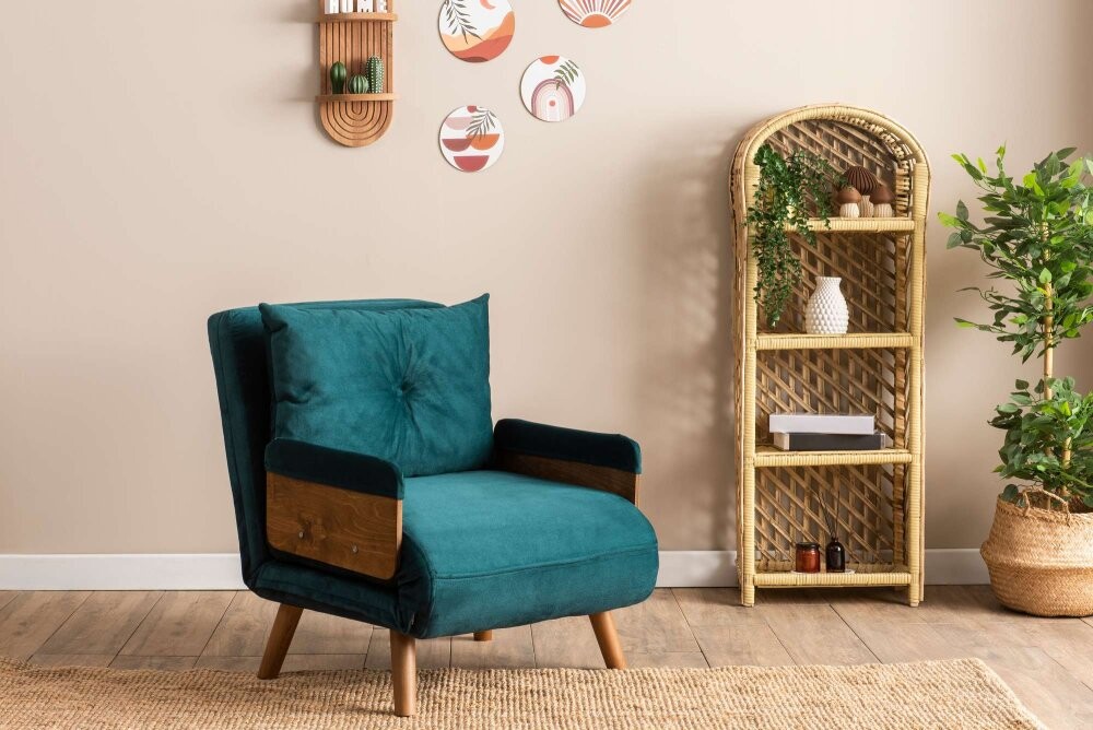 Rozkladacie kreslo Cosmo Single - Petrol Green