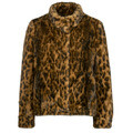Kabáty Guess LUNA FAUX FURE LEOPARD