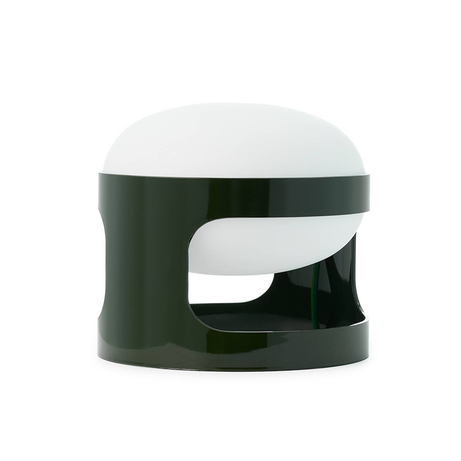 Stolová lampa Kartell KD28, lesná zelená, Ø 25 cm, E14-LED