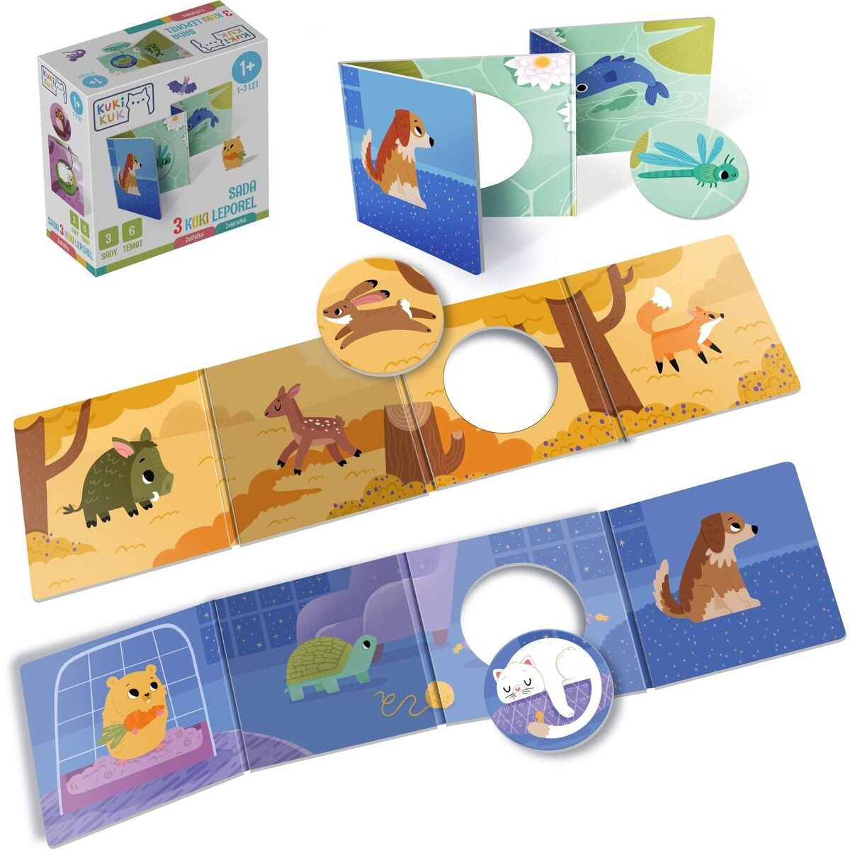 EFKO KukiKuk – Sada 3 Kuki leporel Zvieratká