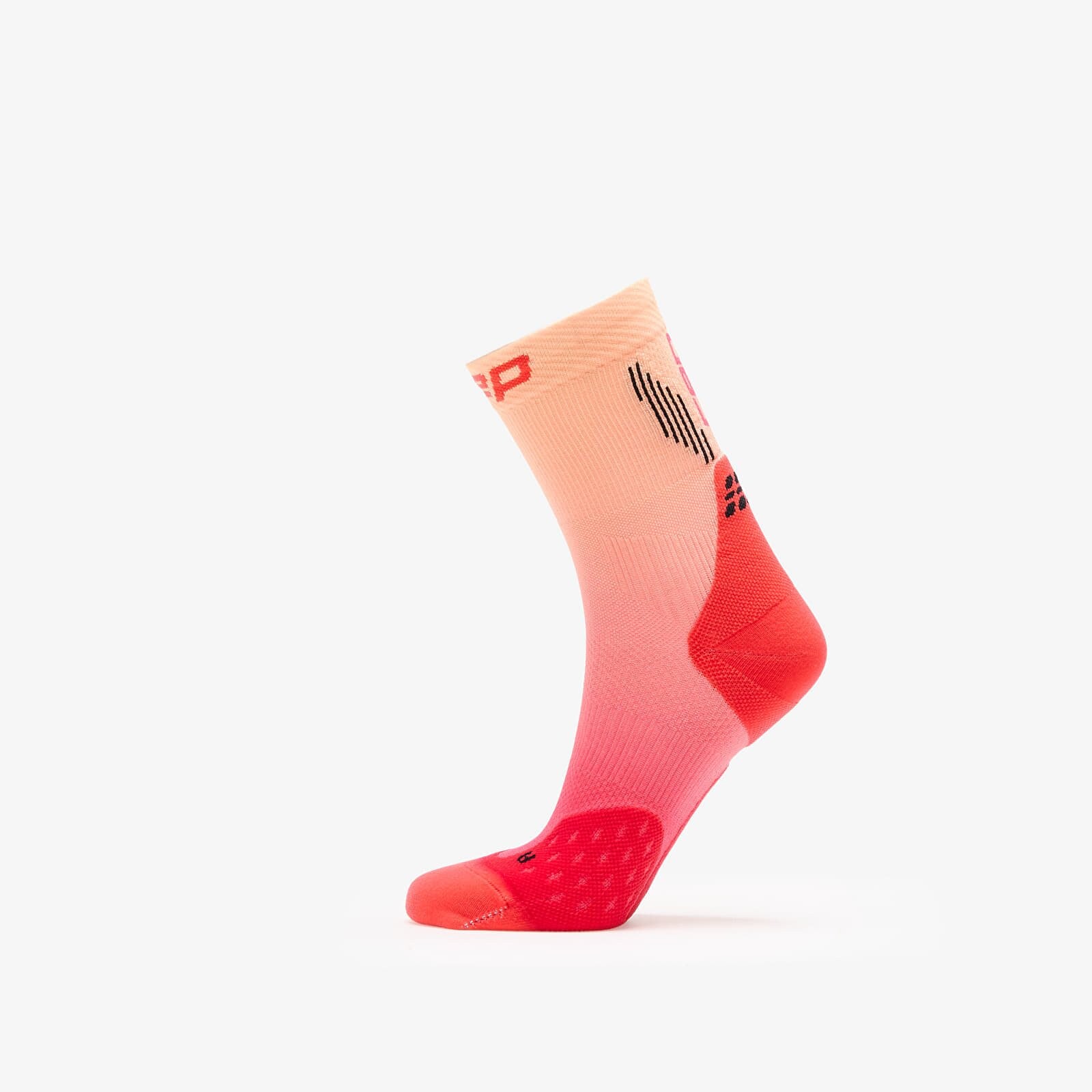 Ponožky CEP Mid Cut Gradient Socks Red/ Marigold Fade L