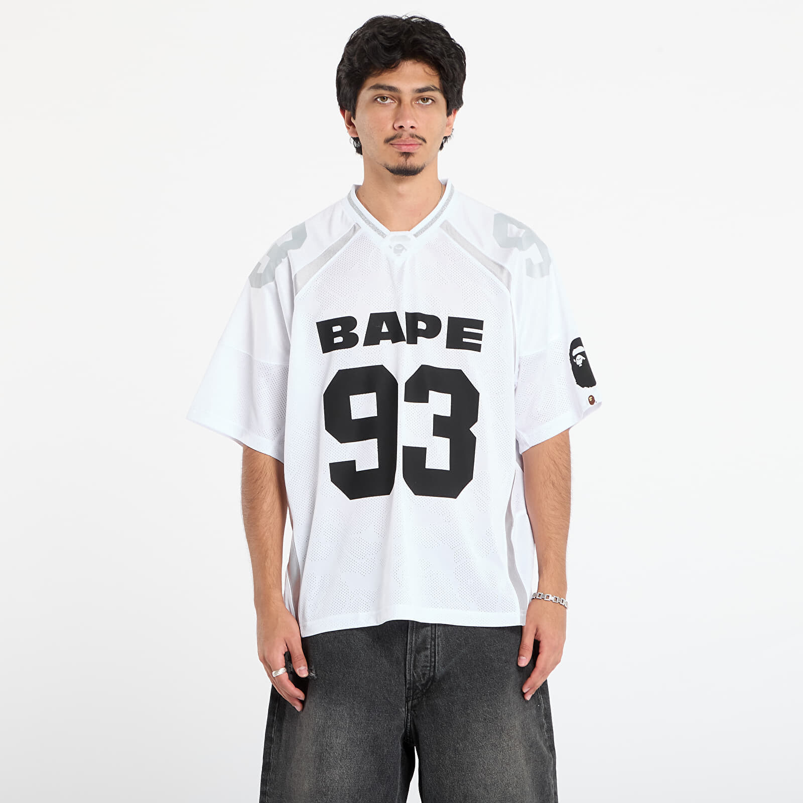 Tričko A BATHING APE Line Camo Jacquard Relaxed Fit Football Jersey White XXL