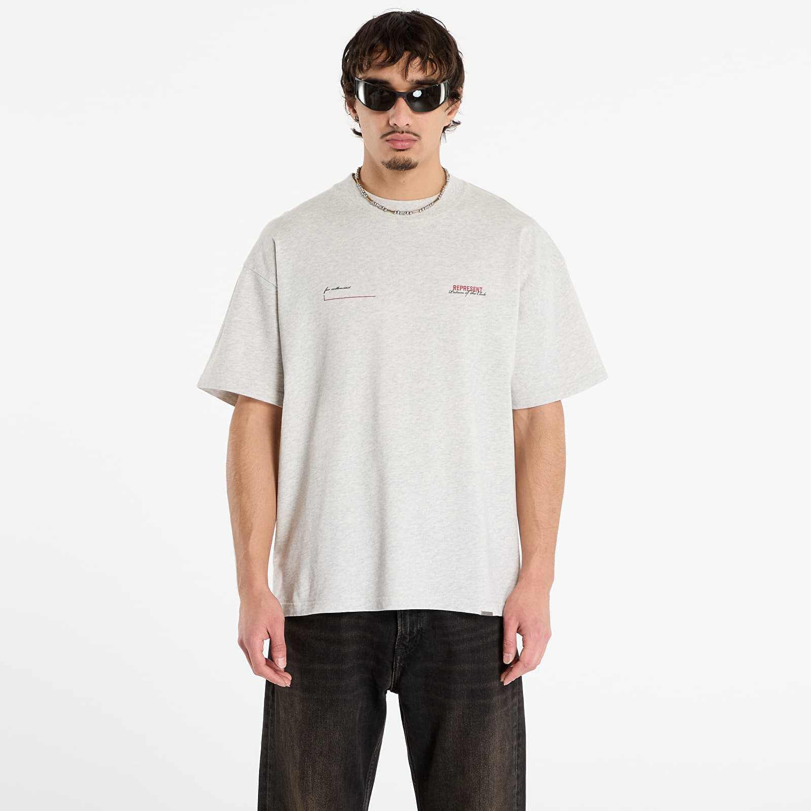 Tričko REPRESENT Patron Of The Club T-Shirt UNISEX Cream Marl XS