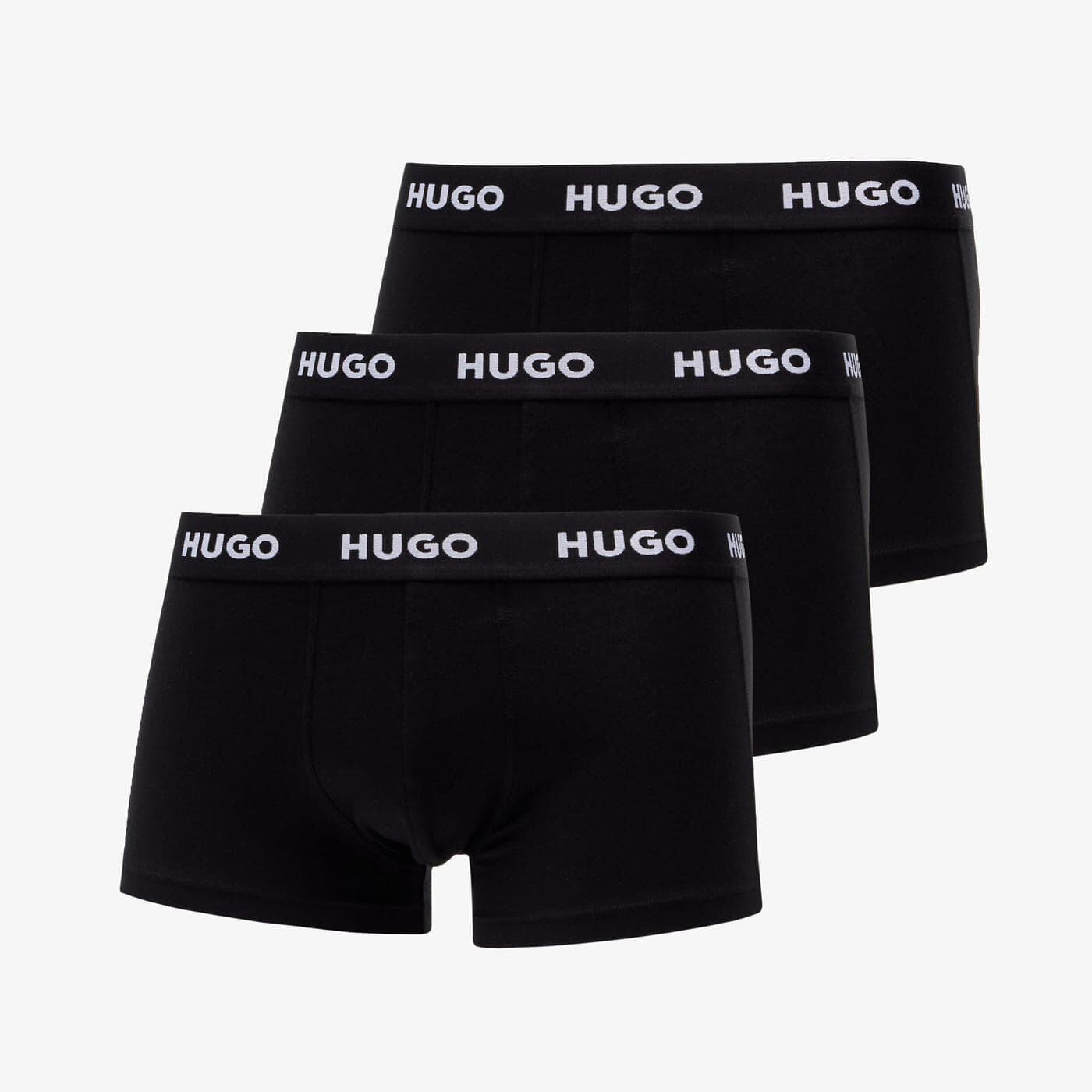 Trenírky Hugo Boss Logo-Waistband Trunks 3-Pack Black M