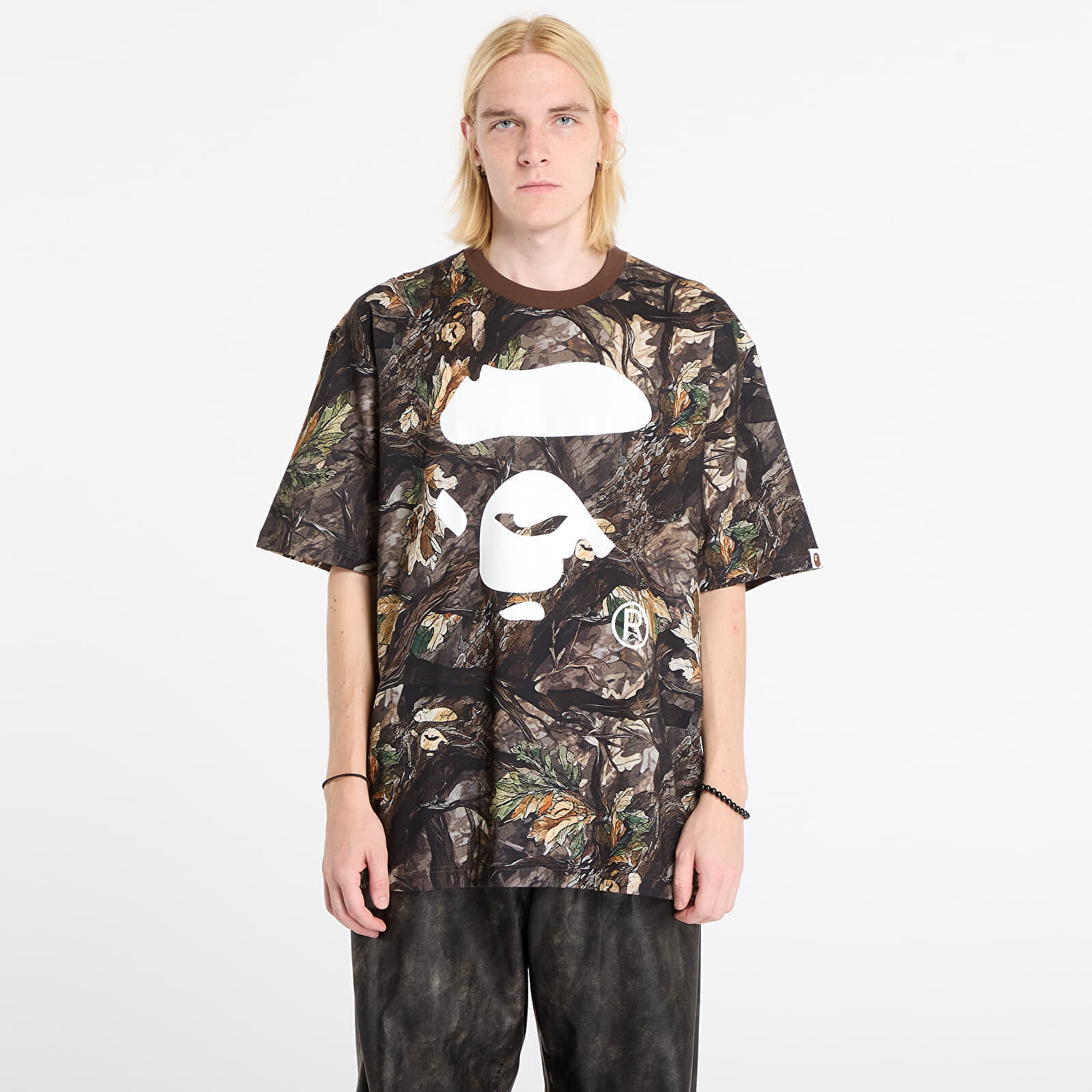 Tričko A BATHING APE Tree Edge Camo Ape Face Relaxed Fit Tee UNISEX Brown L